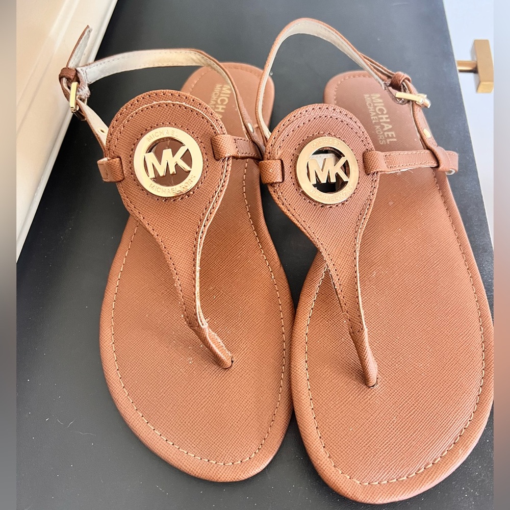 Michael Kors Brown Thong Sandals